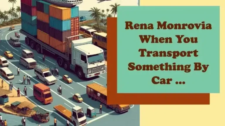 Rena Monrovia When You Transport Something by Car ...